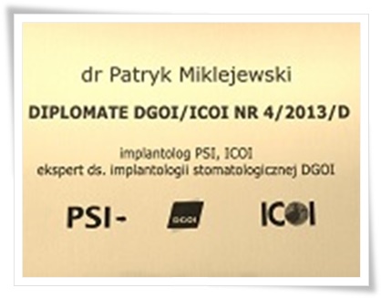 Dyplom Diplomate DGOI/ICOI